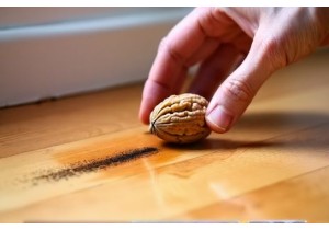 DIY Hardwood Floor Scratch Repair Using Walnut Meat