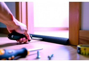 Install Door Bottom Sweep to Block Cold Air and Noise