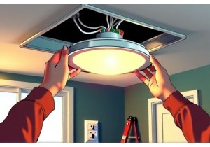 Remove Old Ceiling Light and Install New One