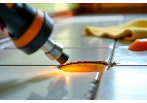 PVC Floor Chip Repair Using Heat and Matching Color Fill