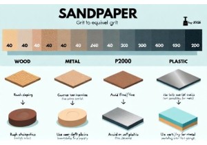 Sandpaper Grit Scale Reference for Wood, Metal, Plastic