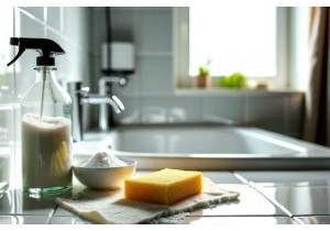 White Vinegar and Salt Scrub for Tough Bathroom Mineral D...